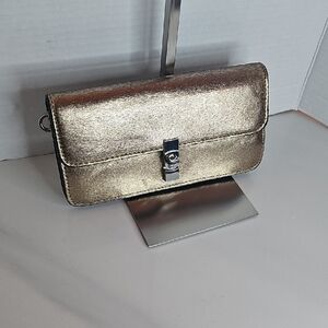 Zara Metallic Gold Clutch